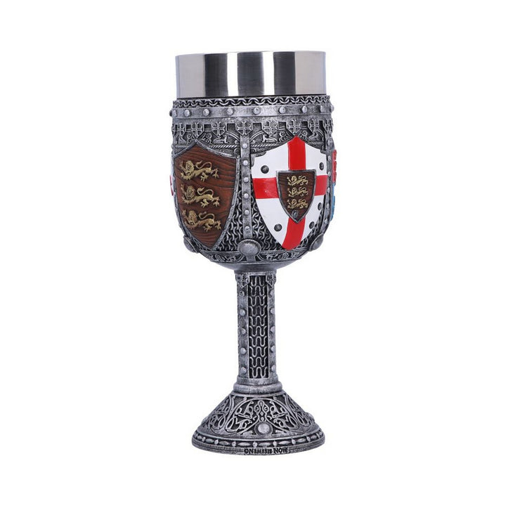 English Three Lions Shield St George Henry IV Wine Goblet B3231H7