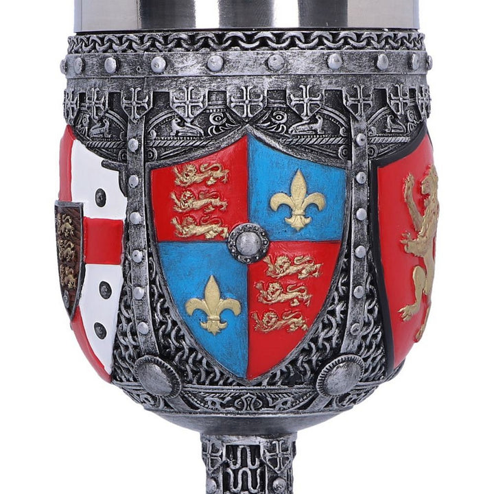 English Three Lions Shield St George Henry IV Wine Goblet B3231H7