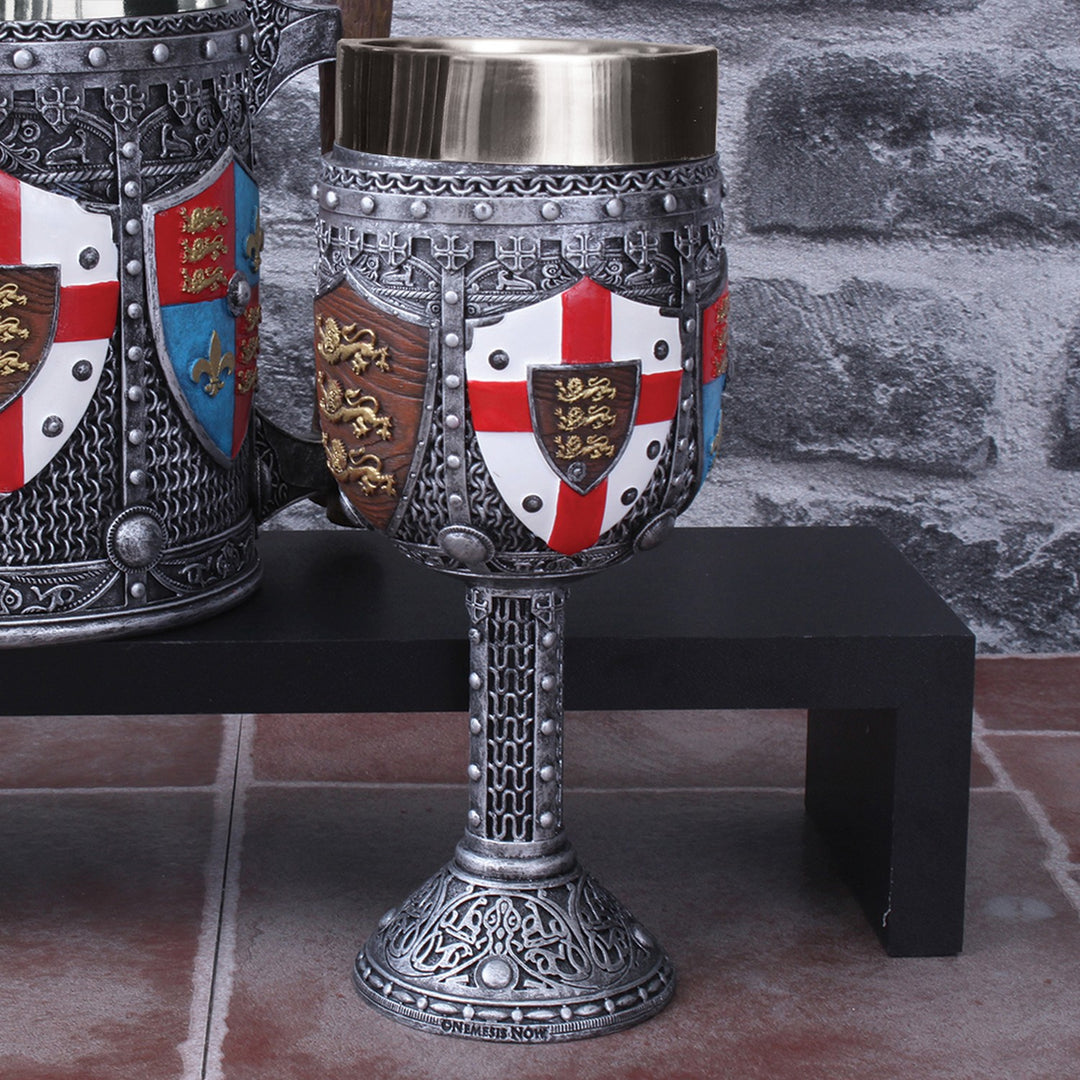 English Three Lions Shield St George Henry IV Wine Goblet B3231H7