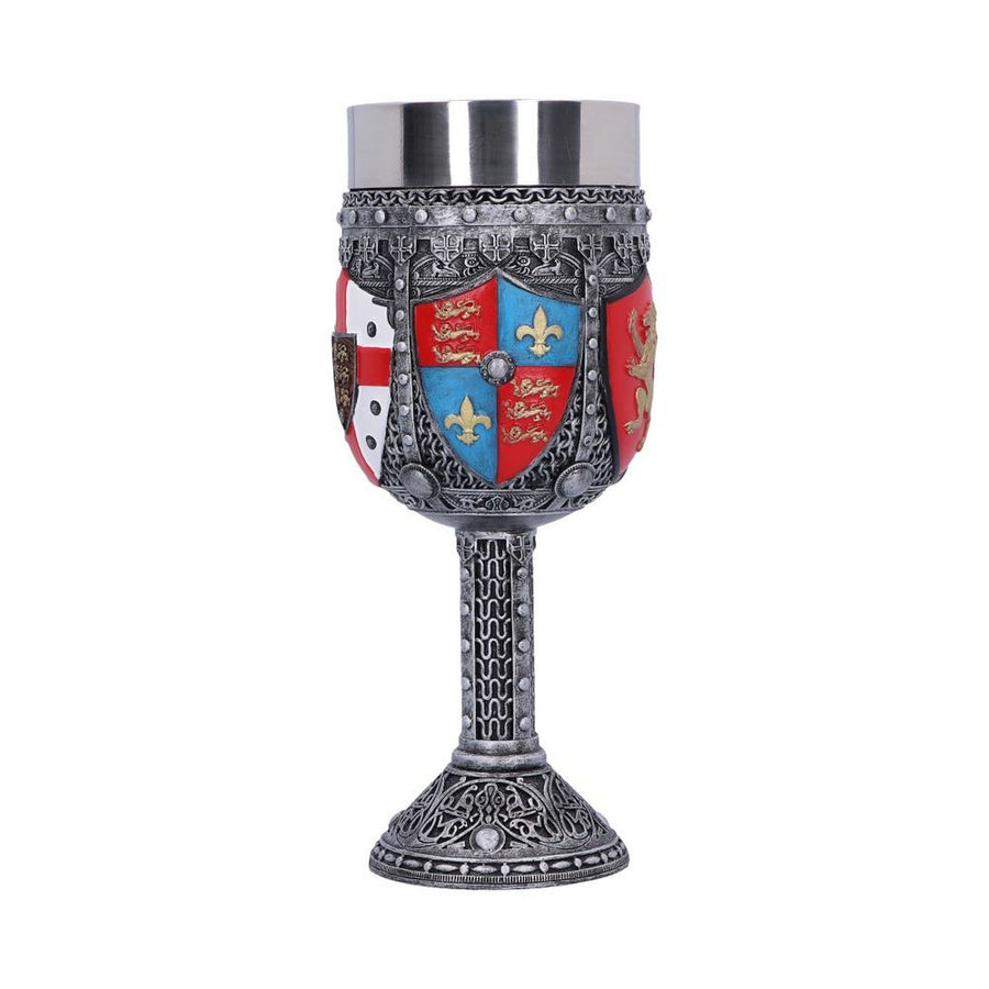 English Three Lions Shield St George Henry IV Wine Goblet B3231H7