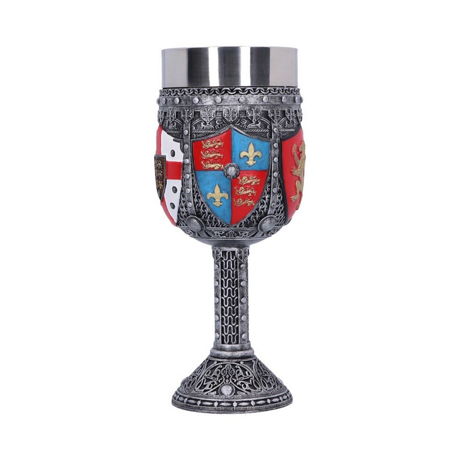 English Three Lions Shield St George Henry IV Wine Goblet B3231H7