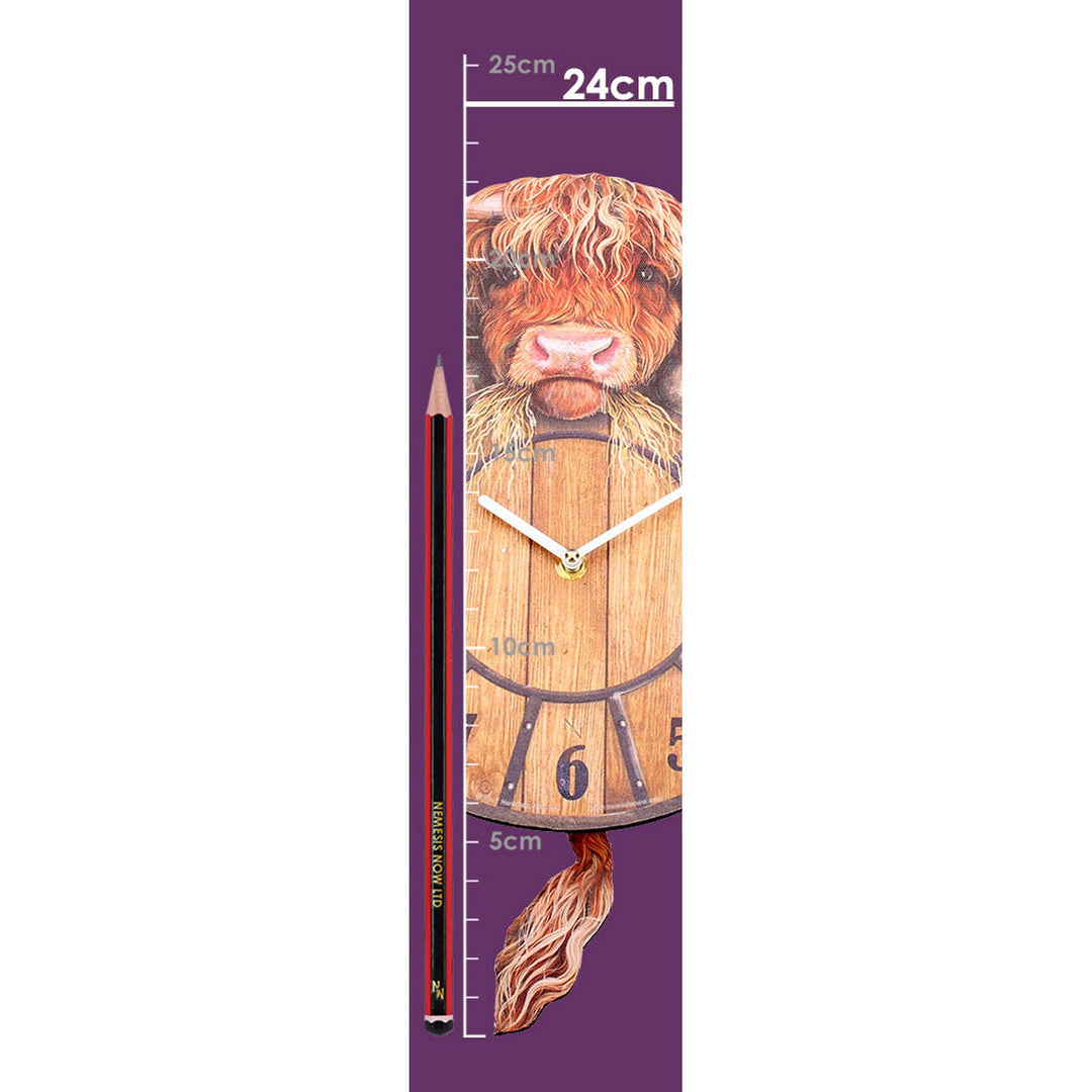Highland Tickin' Cow Pendulum Clock B3507J7