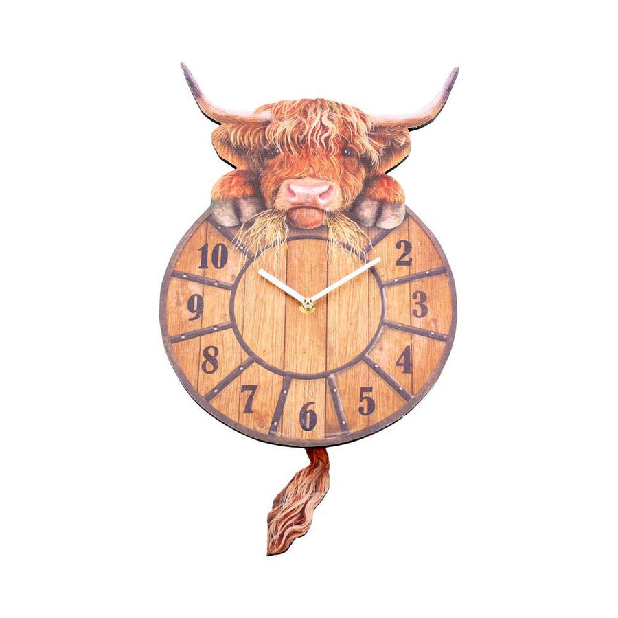 Highland Tickin' Cow Pendulum Clock B3507J7