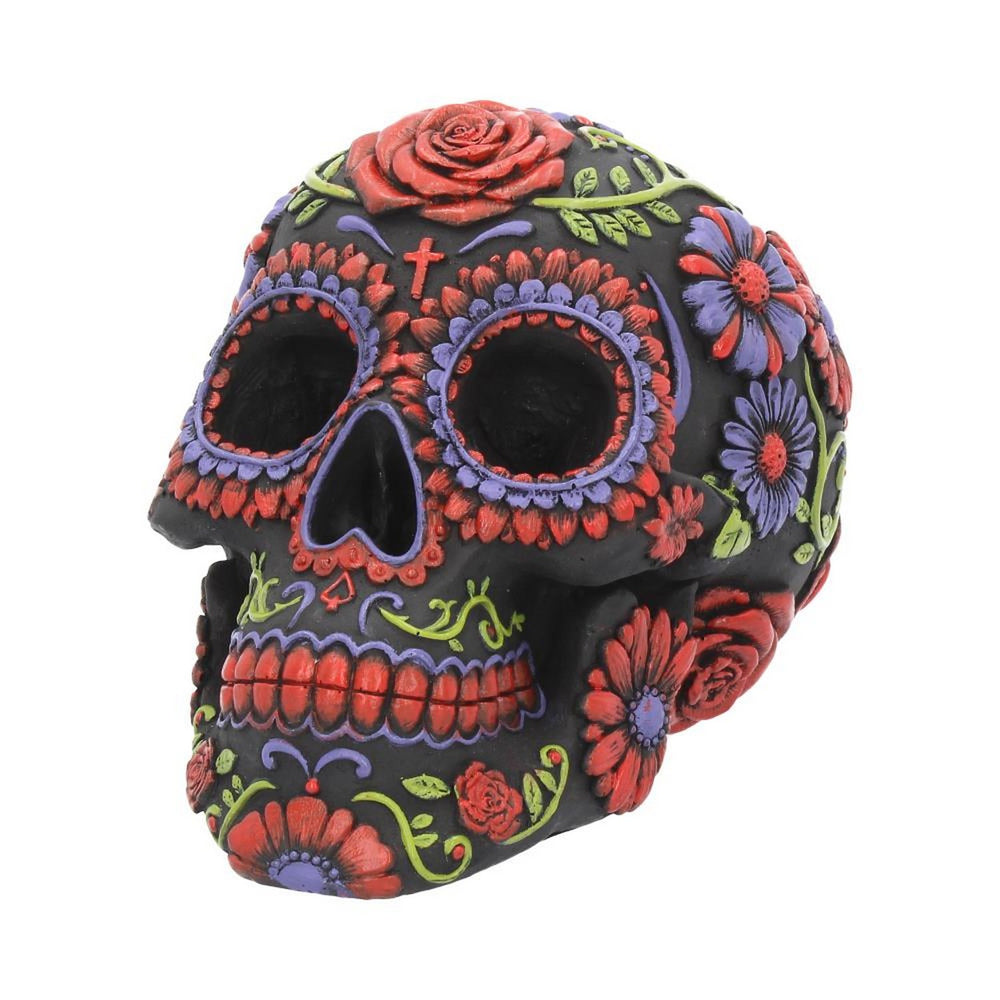 Sugar Blooms Skull Ornament 18cm B3621J7