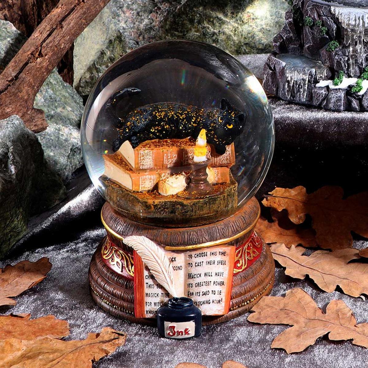 Lisa Parker Witching Hour Cat Snowglobe B3651J7