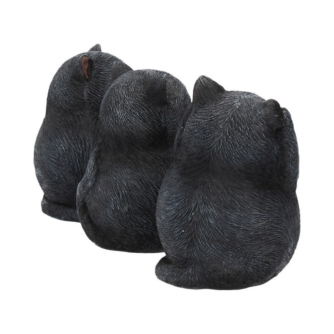 Three Wise Fat Cat Figurines 8.5cm - 3 Wise Cute Cats B3655J7
