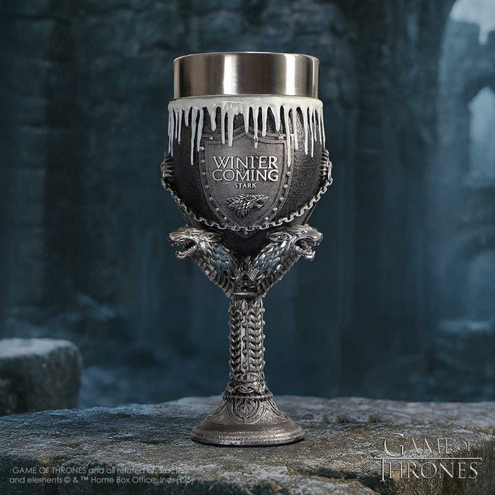 Game of Thrones House Stark Goblet Wine Glass 17.5cm B3701J7
