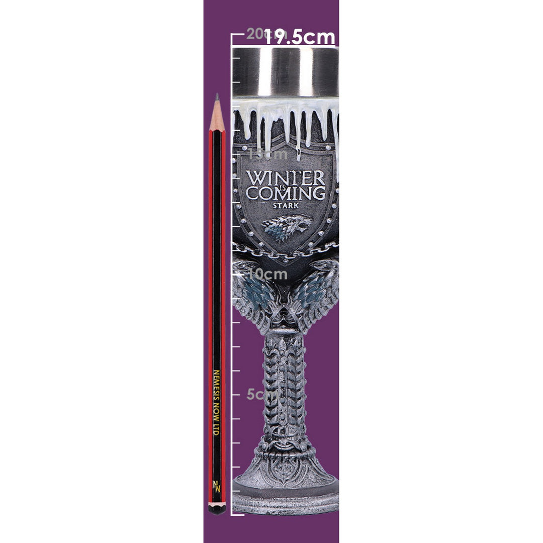 Game of Thrones House Stark Goblet Wine Glass 17.5cm B3701J7