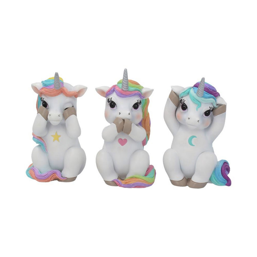 Three Wise Cutiecorns Ornament Cute Unicorn Figurine Set B3715K8