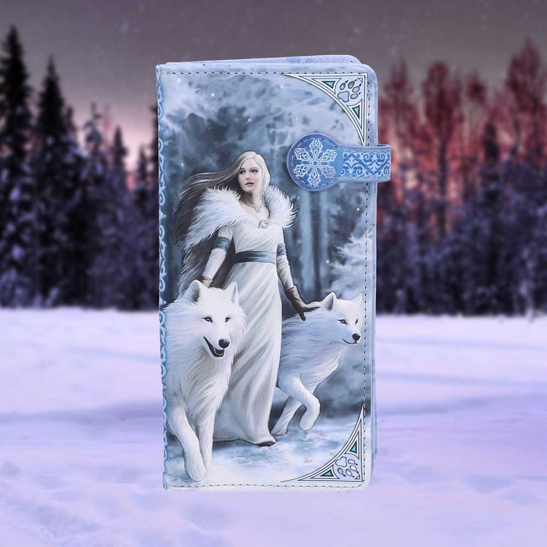 Anne Stokes Winter Guardians Wolf Embossed Purse B3930K8