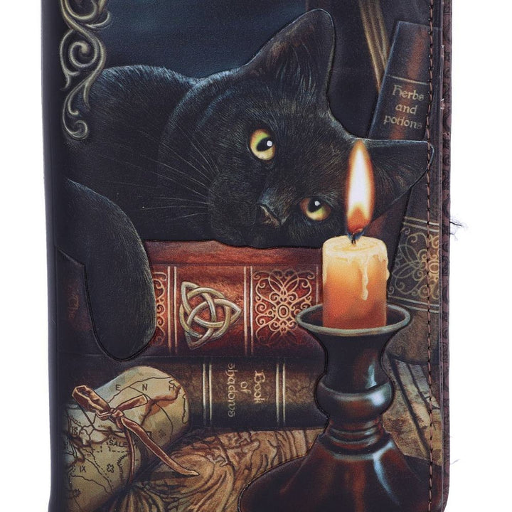 Nemesis Now Lisa Parker Witching Hour Cat Witch Purse Black 18.5cm B3939K8