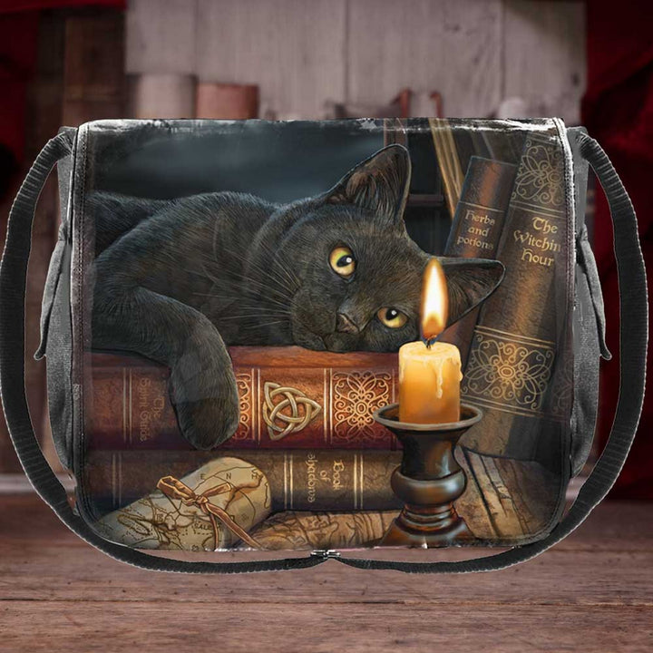 Witching Hour Cat Messenger Bag by Lisa Parker B3963K8