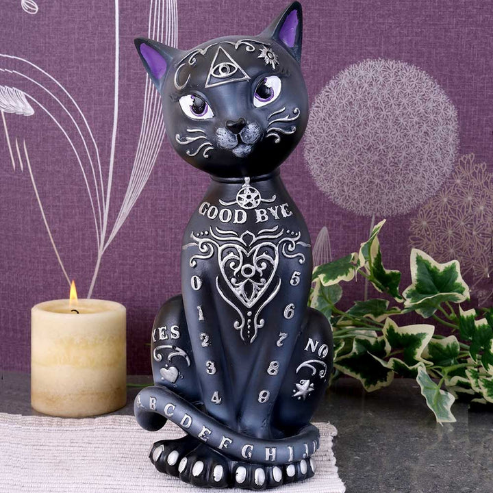 Mystic Kitty Figurine Spirit Board Black Cat Ornament B4026K8