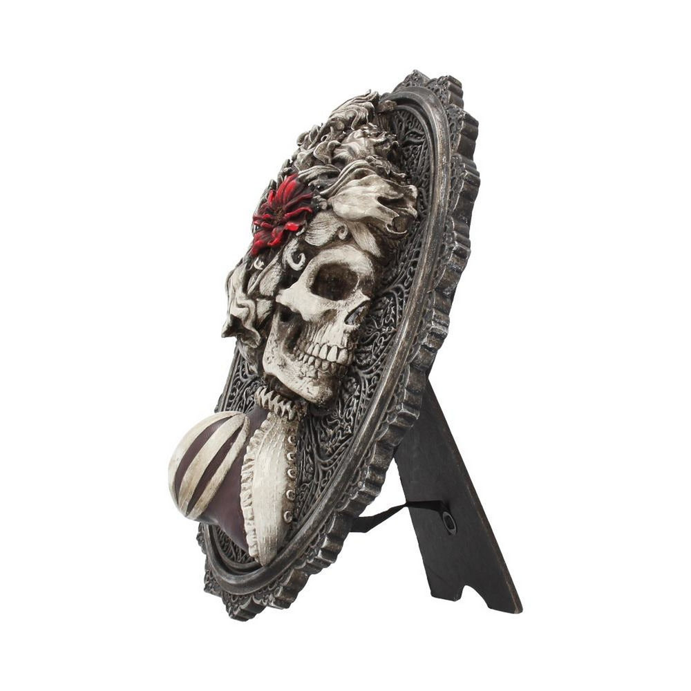 Beautiful Female Skeleton Plaque Day of the Dead Valentine Wall Hanging B4038K8