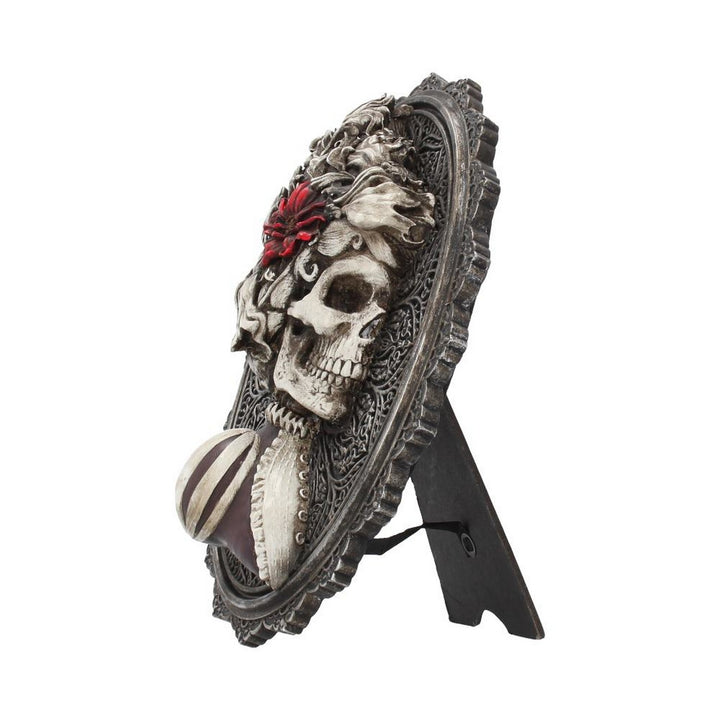 Beautiful Female Skeleton Plaque Day of the Dead Valentine Wall Hanging B4038K8