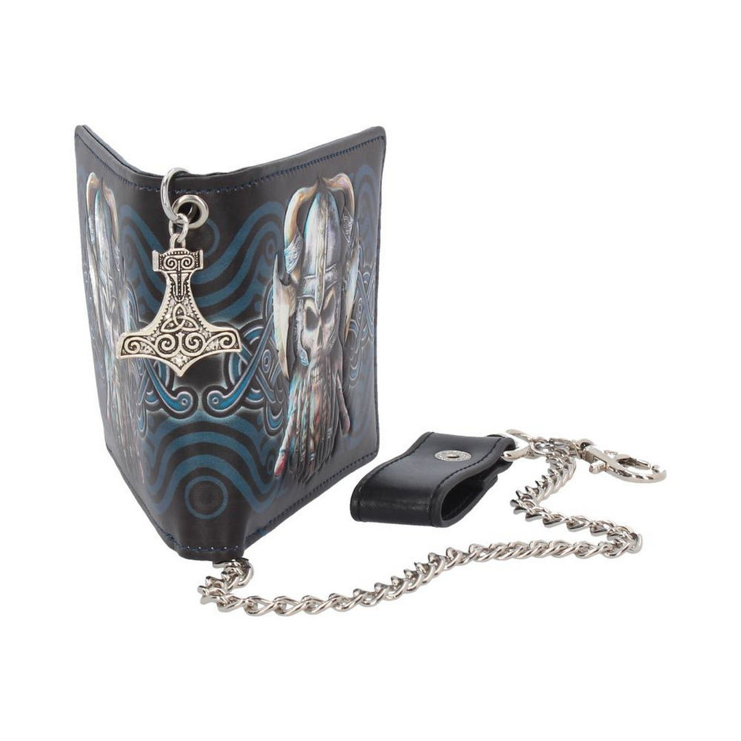 Nemesis Now Danegeld Viking Wallet with Decorative Chain Black 11cm B4104M8