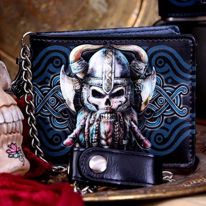 Nemesis Now Danegeld Viking Wallet with Decorative Chain Black 11cm B4104M8