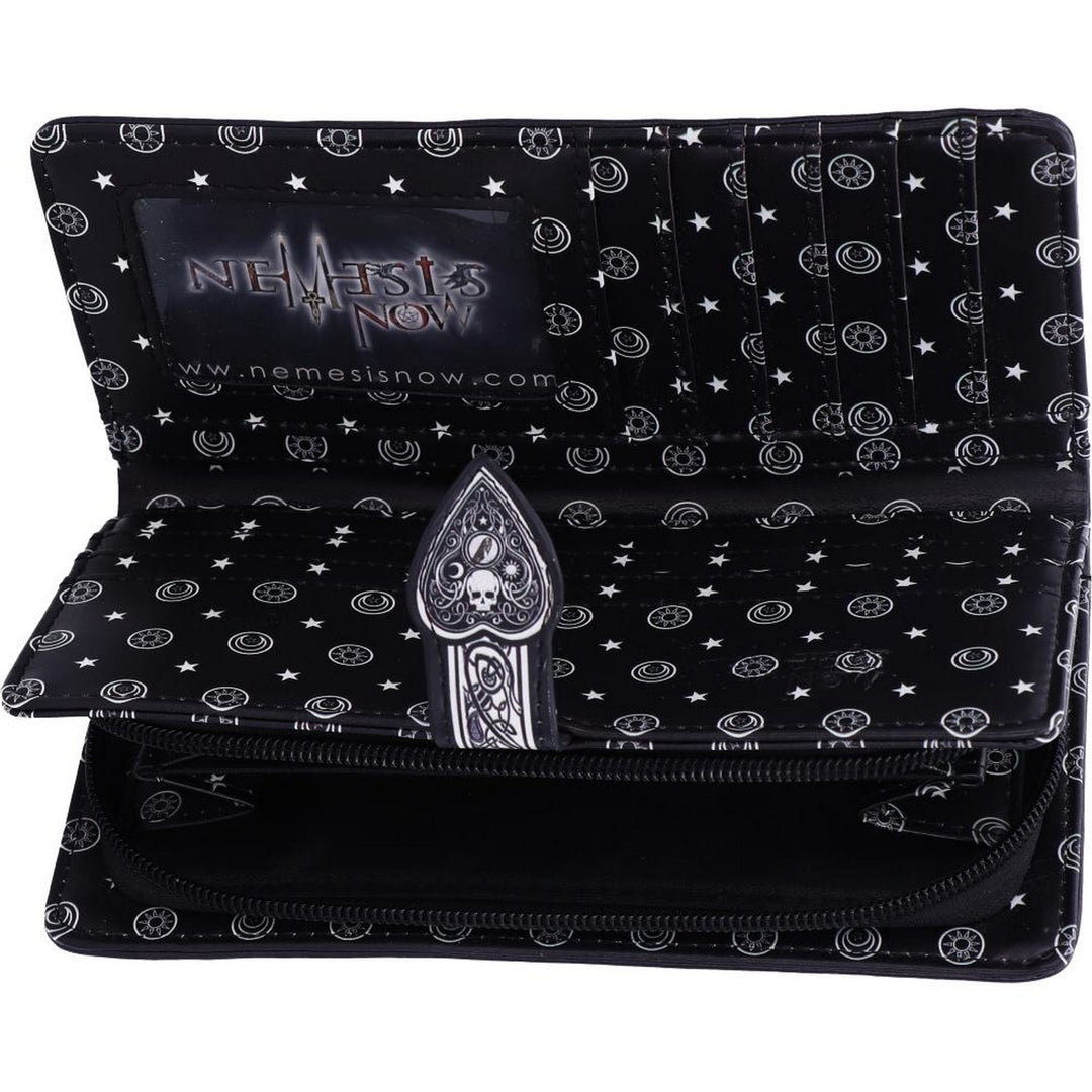 Nemesis Now Spirit Board Embossed Purse Ouija Wallet Black 18.5cm B4106M8
