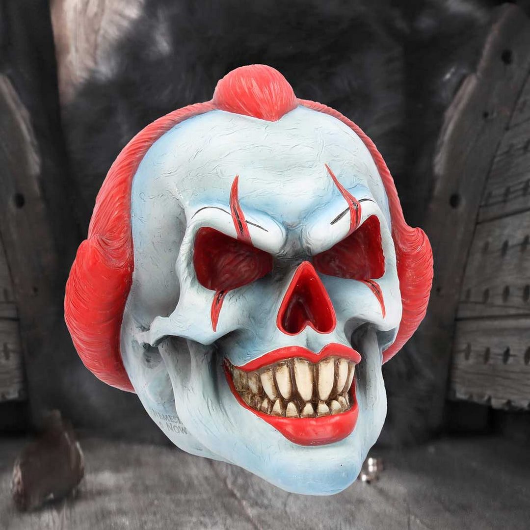 Play Time Skull Ornament Scary Horror Clown Head B4285M8