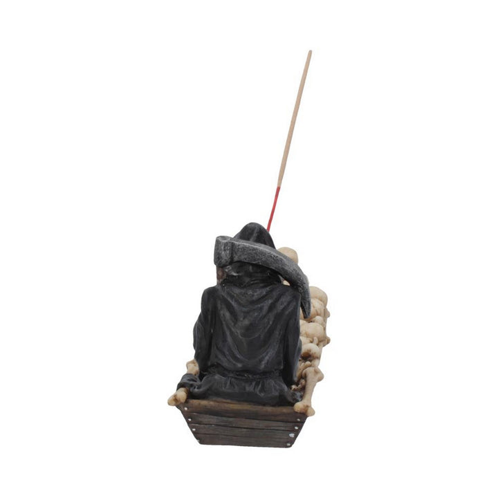 The Ferryman Grim Reaper River Styx Skeleton Incense Holder B4286M8