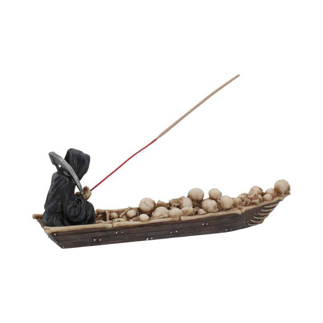 The Ferryman Grim Reaper River Styx Skeleton Incense Holder B4286M8