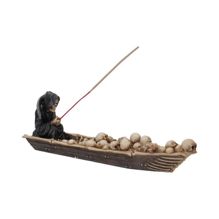 The Ferryman Grim Reaper River Styx Skeleton Incense Holder B4286M8