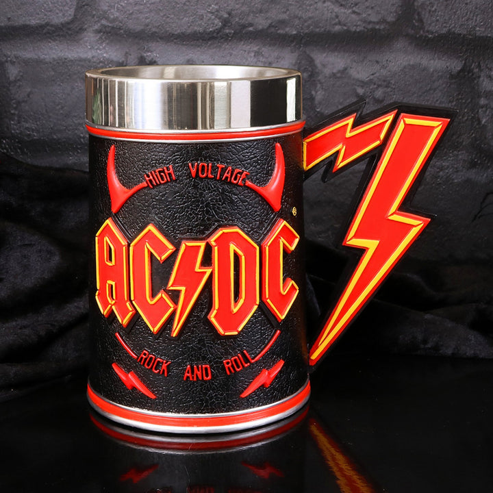 AC/DC High Voltage Rock and Roll Tankard Lighting Horns Mug B4295N9