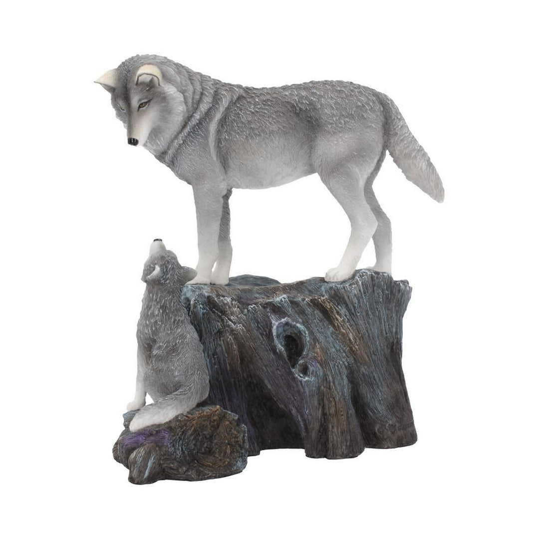 Guidance Ornament Wolf and Pup Figurine by Lisa Parker B4334M8