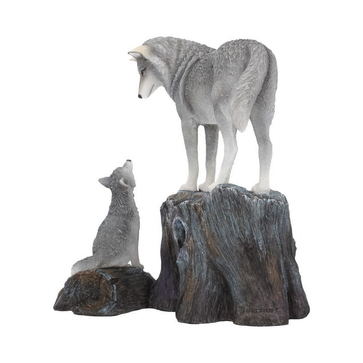 Guidance Ornament Wolf and Pup Figurine by Lisa Parker B4334M8