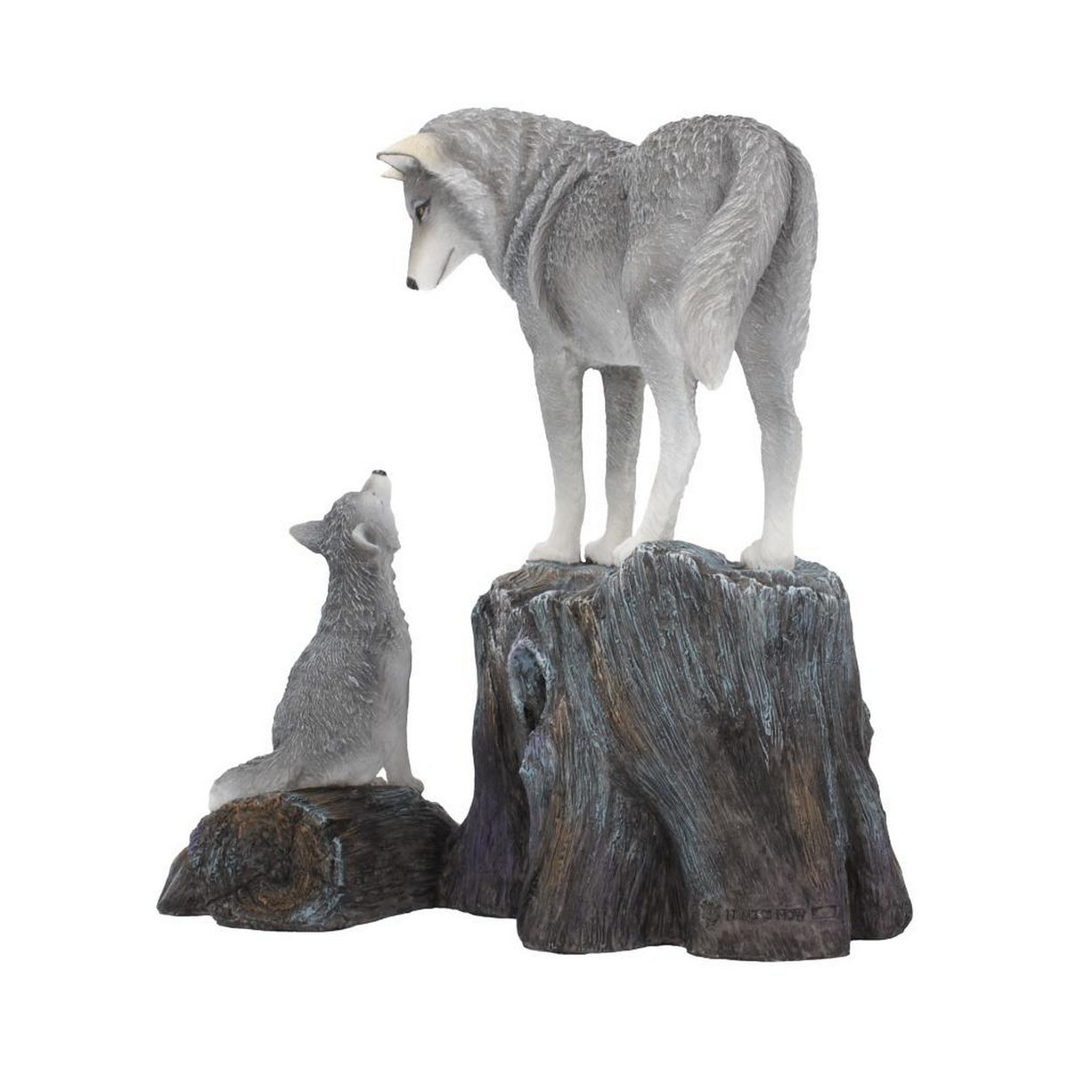 Guidance Ornament Wolf and Pup Figurine by Lisa Parker B4334M8