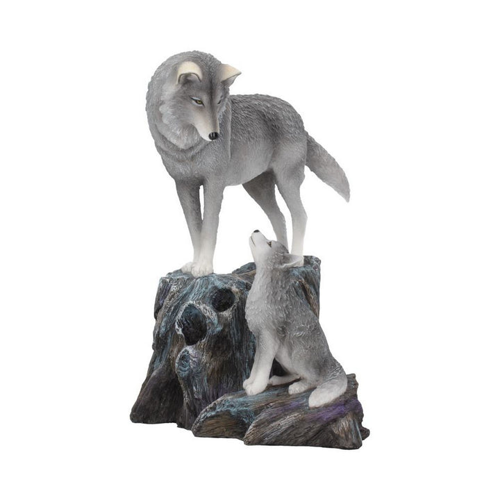 Guidance Ornament Wolf and Pup Figurine by Lisa Parker B4334M8