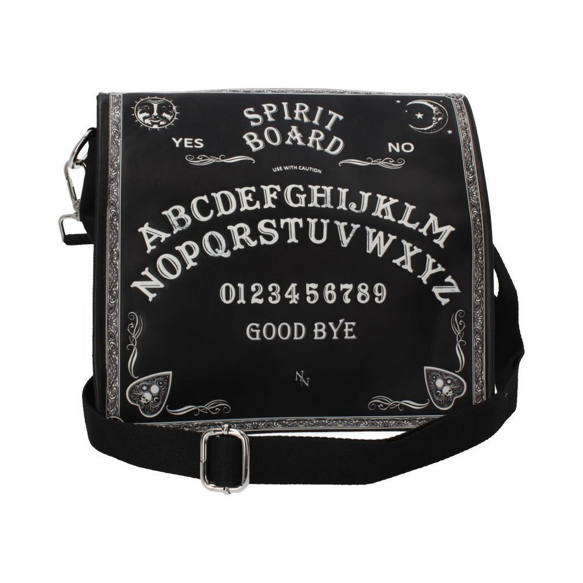 Nemesis Now Spirit Board Embossed Shoulder Tablet Bag Black 25cm B4369M8