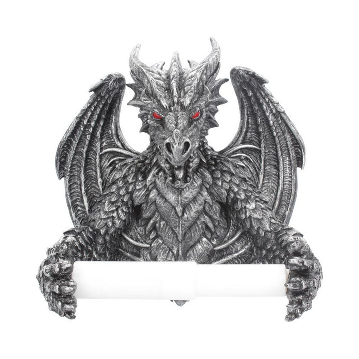 Obsidian Menacing Gothic Dragon Toilet Roll Holder B4431M8