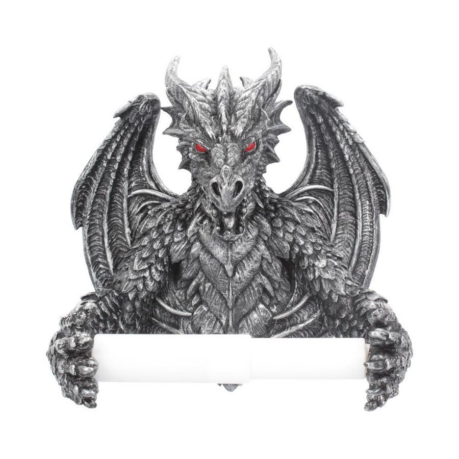 Obsidian Menacing Gothic Dragon Toilet Roll Holder B4431M8