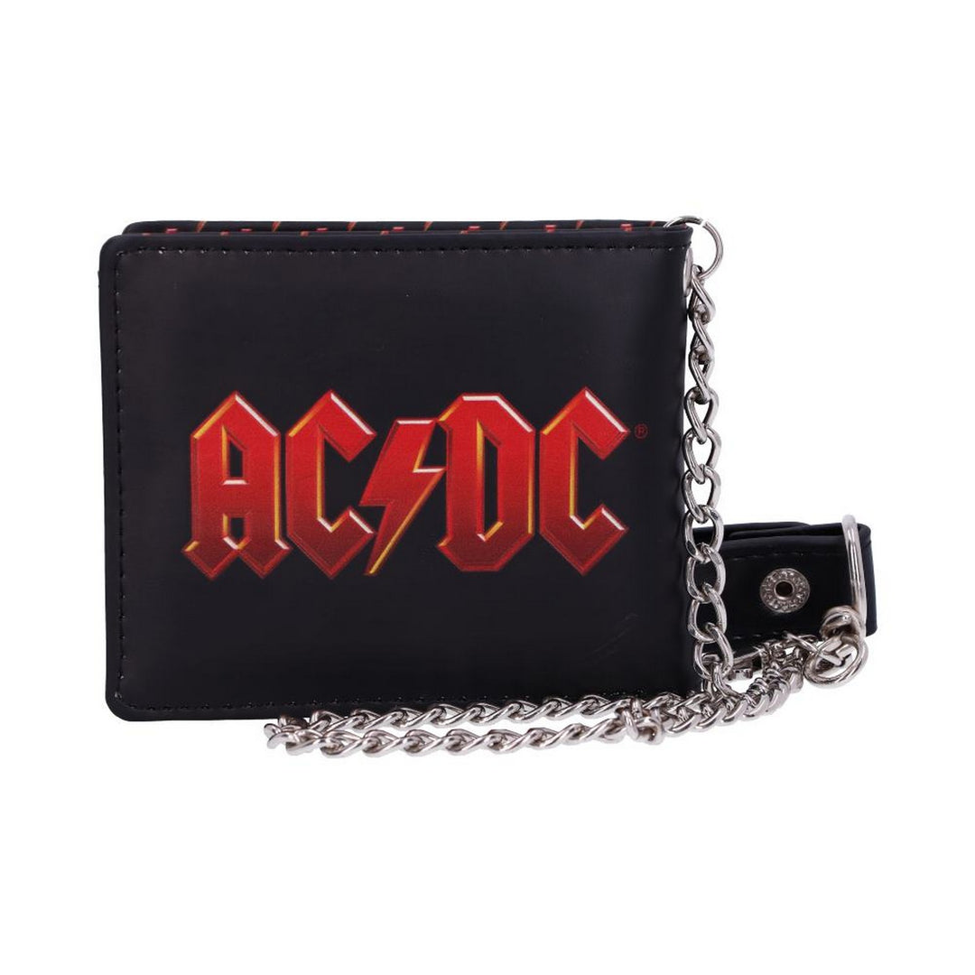 AC/DC Logo Leather Lightning Chained Wallet Purse B4439N9
