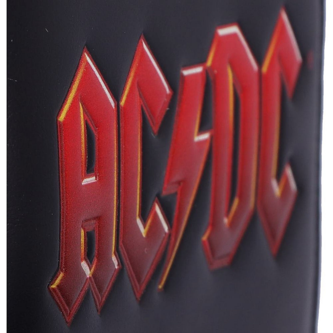 AC/DC Logo Leather Lightning Chained Wallet Purse B4439N9