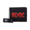 AC/DC Logo Leather Lightning Chained Wallet Purse B4439N9