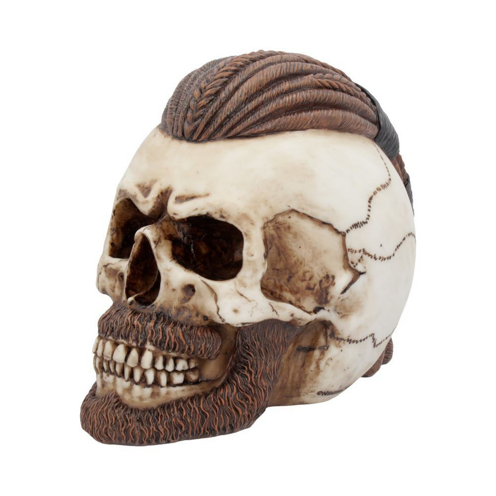 Ragnar Viking Skull Ornament 16cm B4477N9