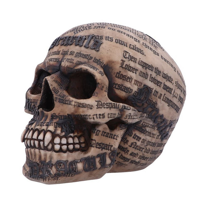 Dracula's Tale Vampire Novel Quote Skull B4478N9