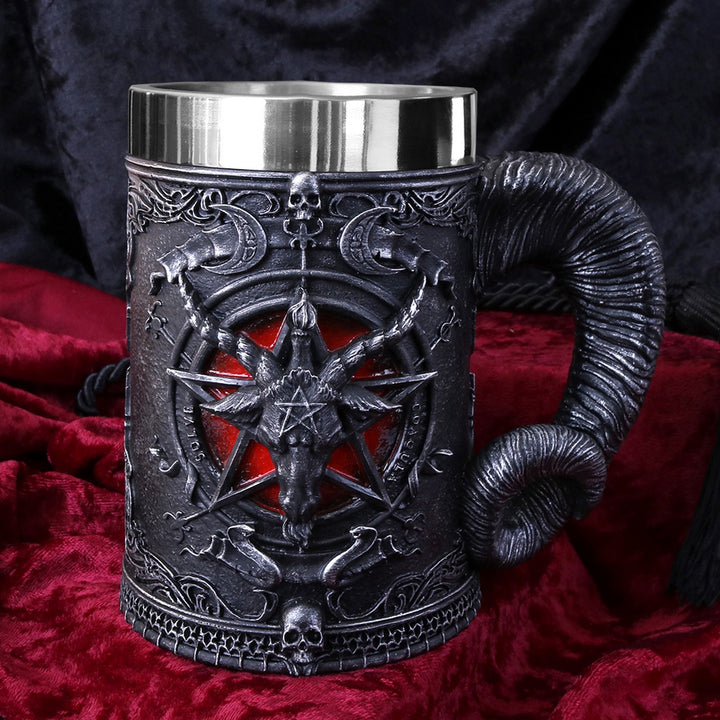Baphomet Sabatic Goat Diety Tankard 16.5cm B4648N9