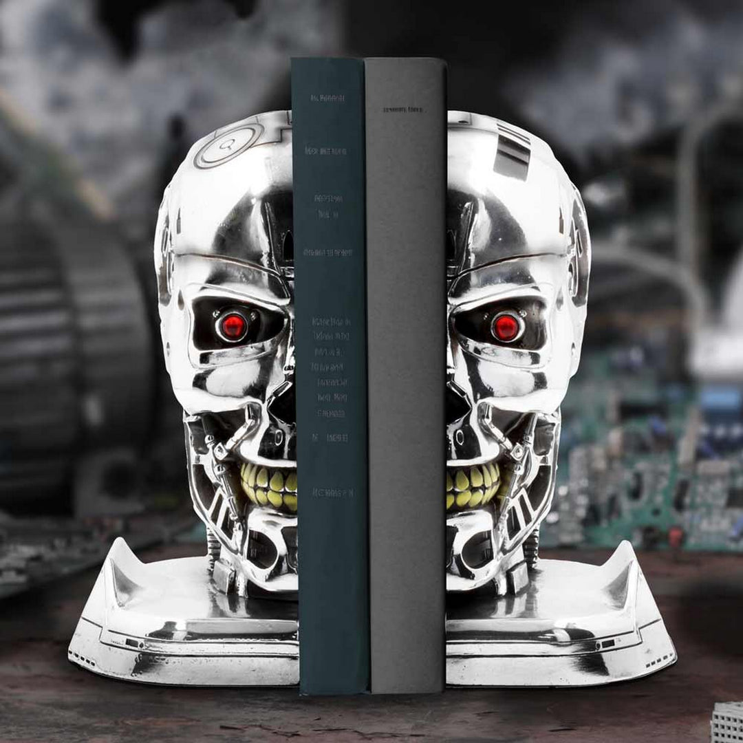 T-800 Terminator 2 Judgement Day T2 Head Bookends B4693N9