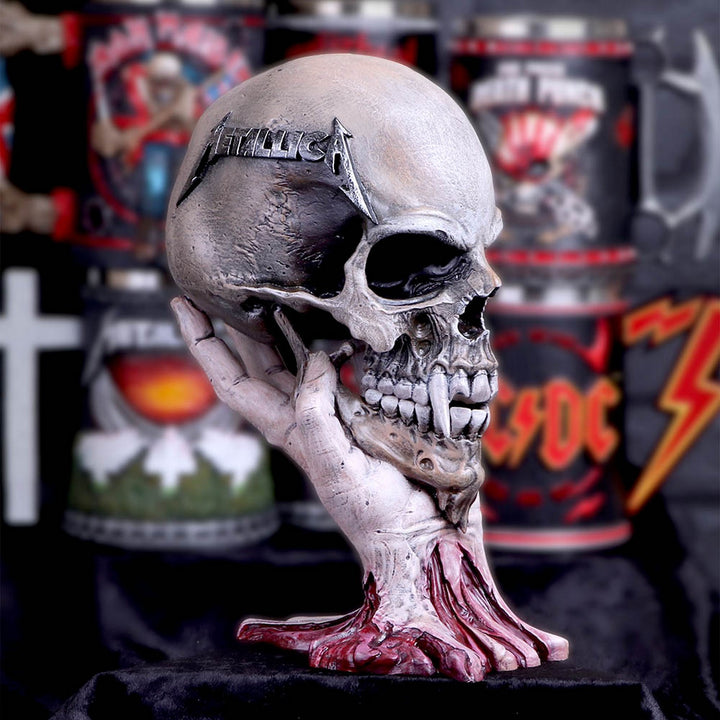 Metallica Sad but True Pushead Skull Figurine Ornament B4696N9