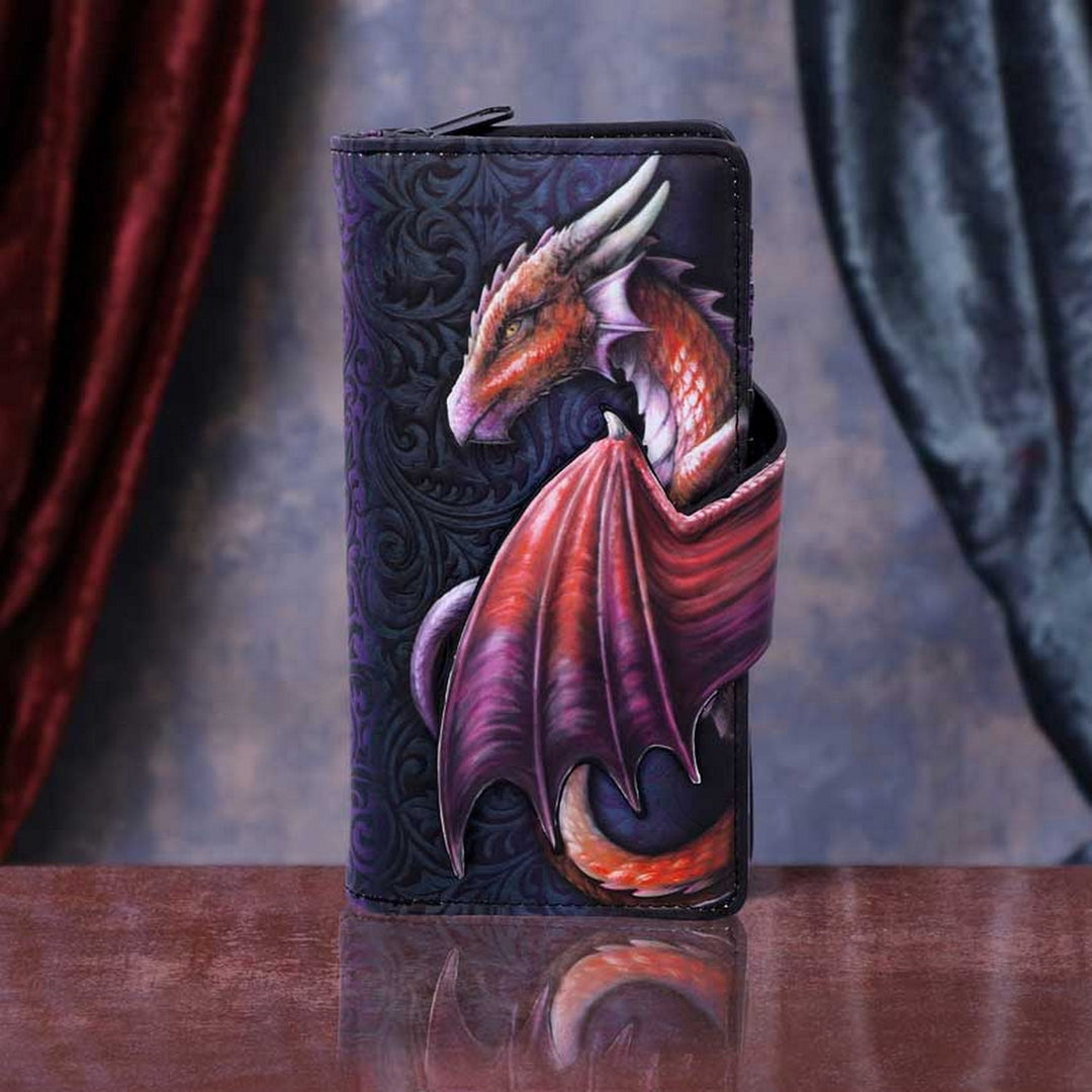 Take Flight Flying Gold Dragon Embossed Purse B4705P9