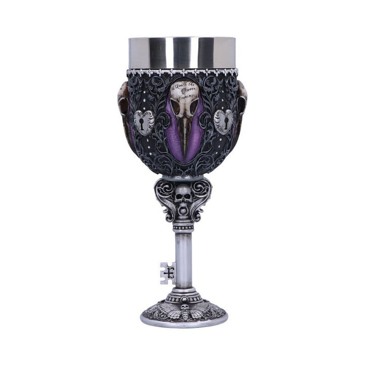 Edgar Allen Poe Nevermore Raven Goblet B4725P9