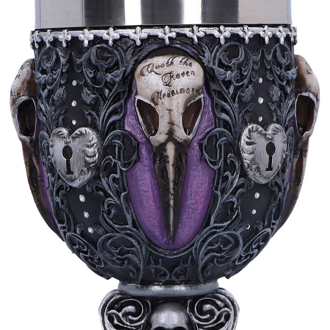 Edgar Allen Poe Nevermore Raven Goblet B4725P9