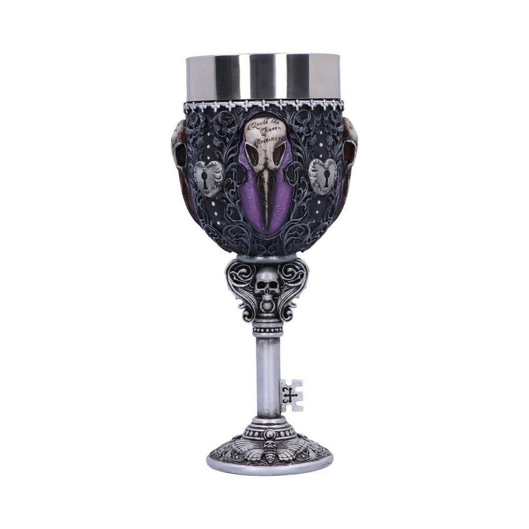 Edgar Allen Poe Nevermore Raven Goblet B4725P9
