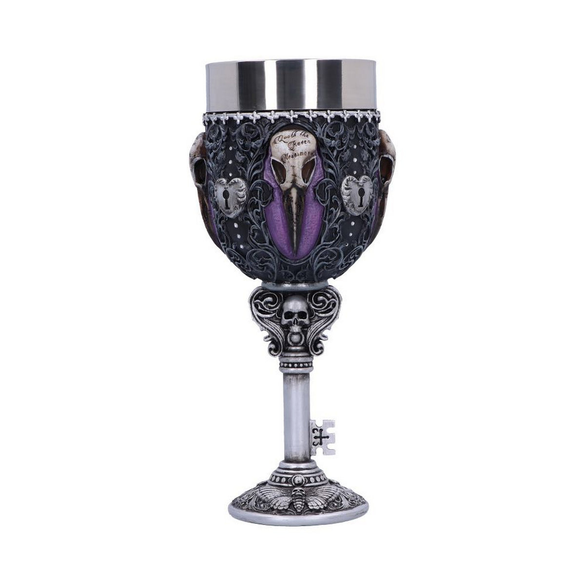 Edgar Allen Poe Nevermore Raven Goblet B4725P9