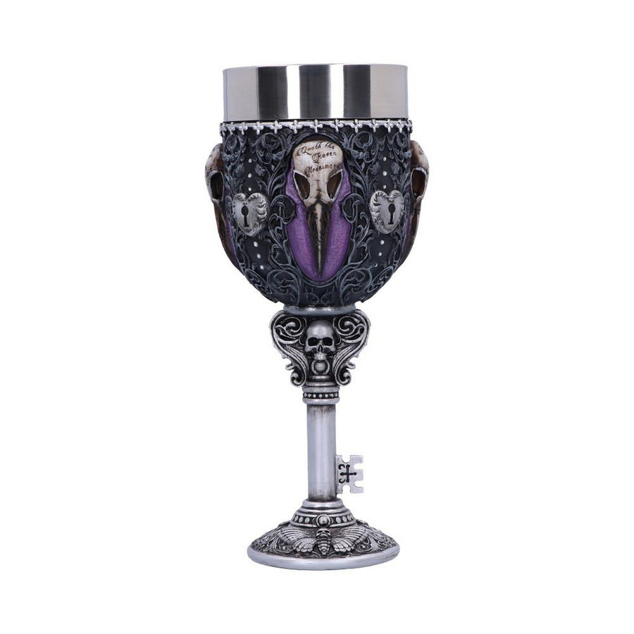 Edgar Allen Poe Nevermore Raven Goblet B4725P9