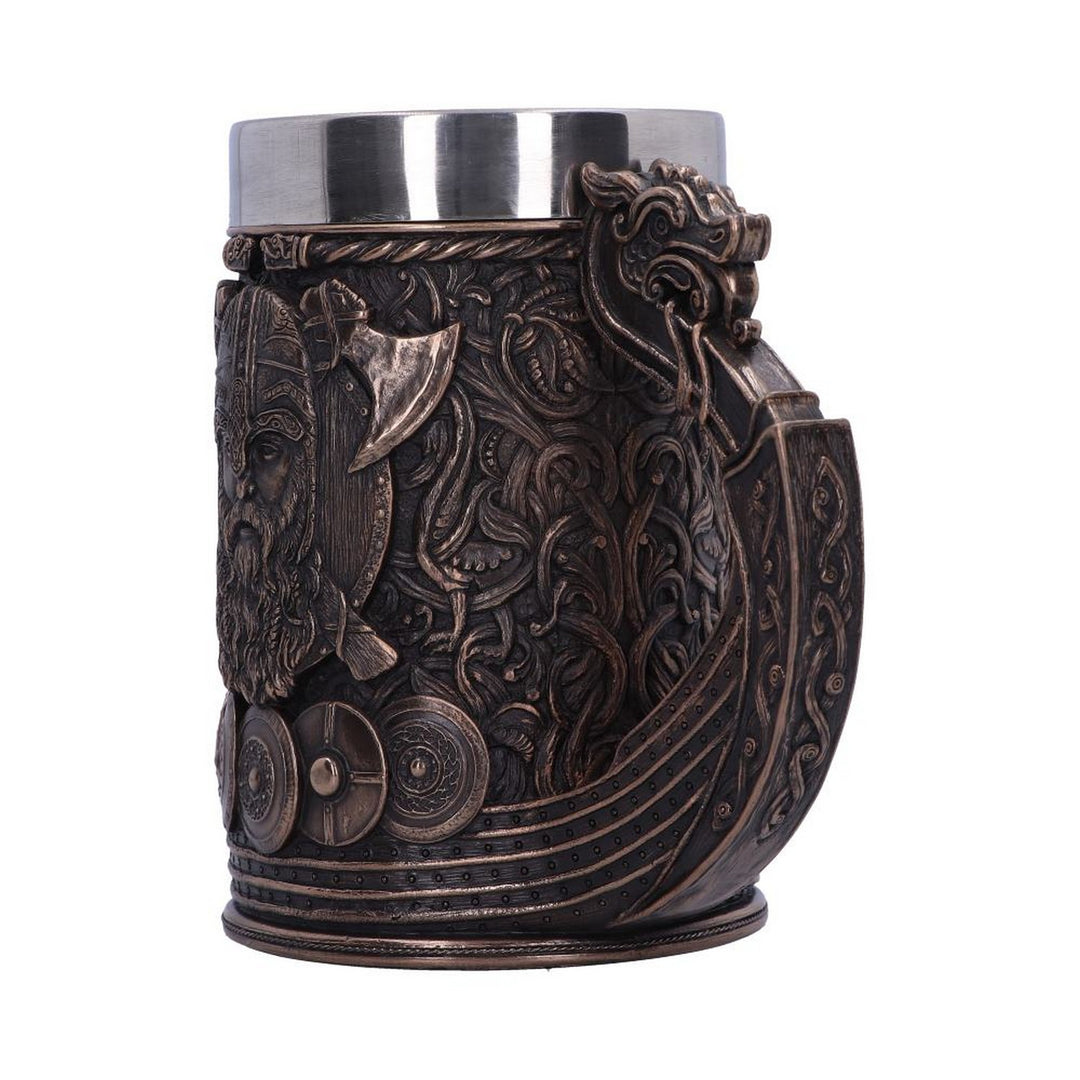 Bronze Drakkar Dragon Boat Viking Tankard B4810P9