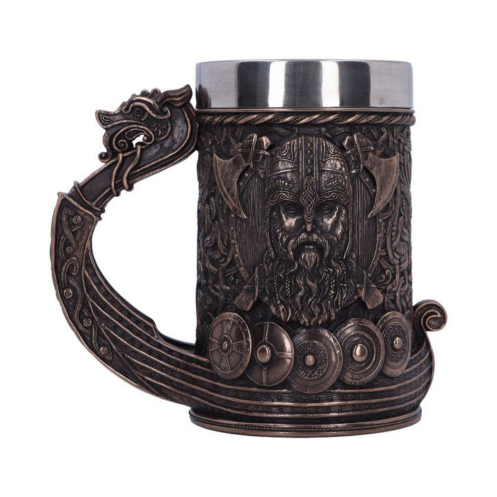 Bronze Drakkar Dragon Boat Viking Tankard B4810P9